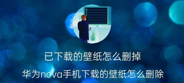 已下载的壁纸怎么删掉 华为nova手机下载的壁纸怎么删除？